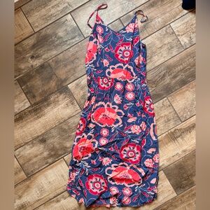 GAP Coral and Blue Floral Dress